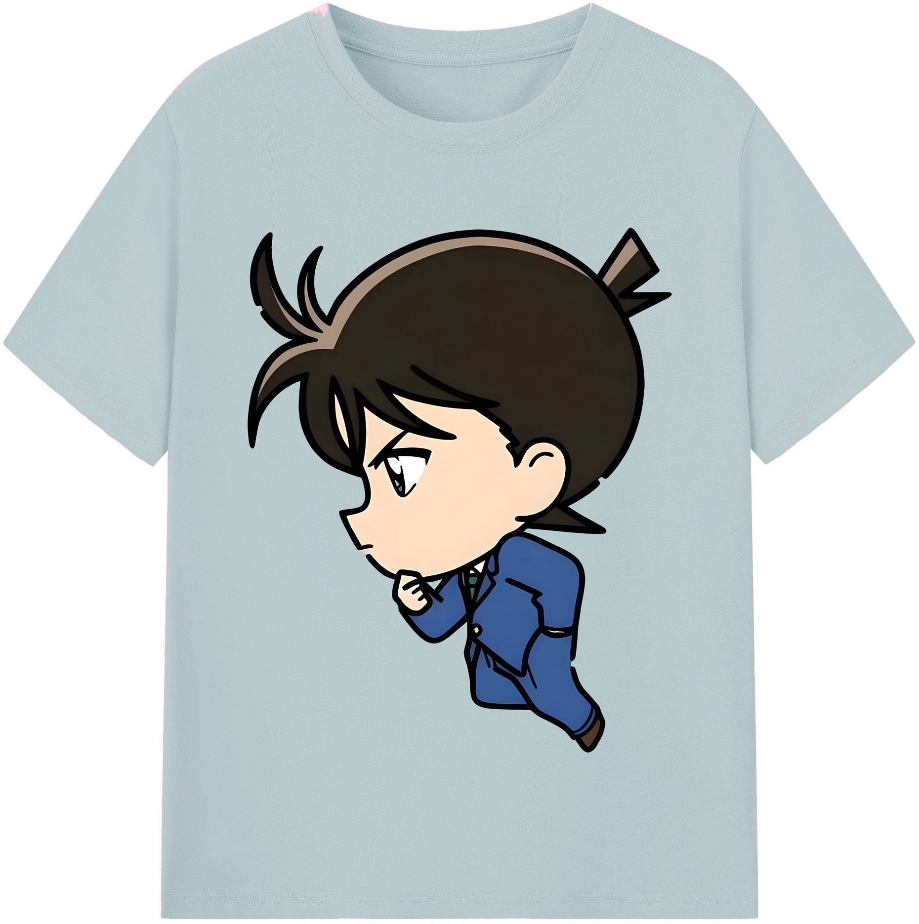 （画像用） 名探偵コナン 江戸川 コナン Detective Conan Conan Edogawa 綿100％半袖Tシャツ（フロントプリント）
